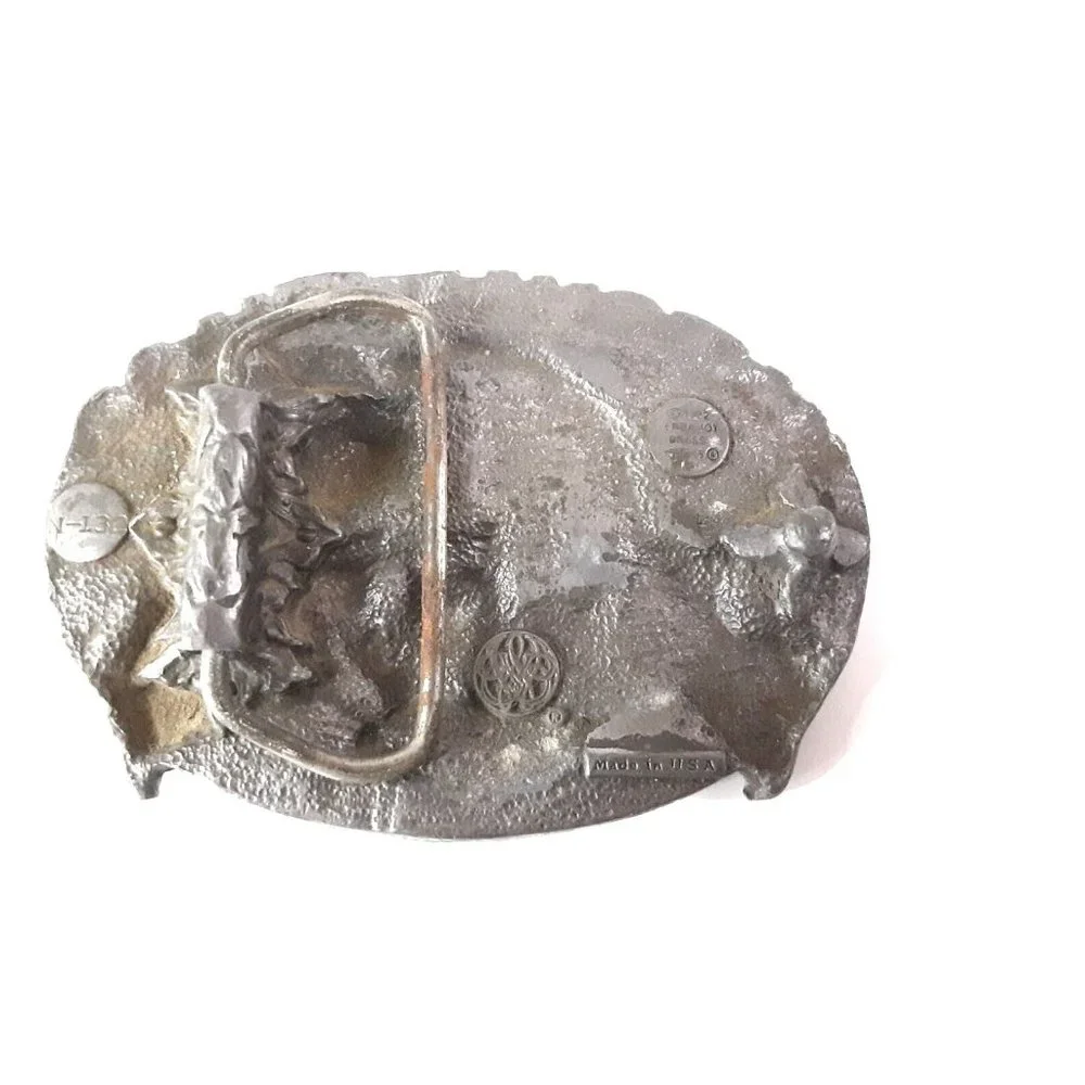 Bergamot Brass Works Belt Buckle Vtg‎ 1982 National Guard Air Force Army …